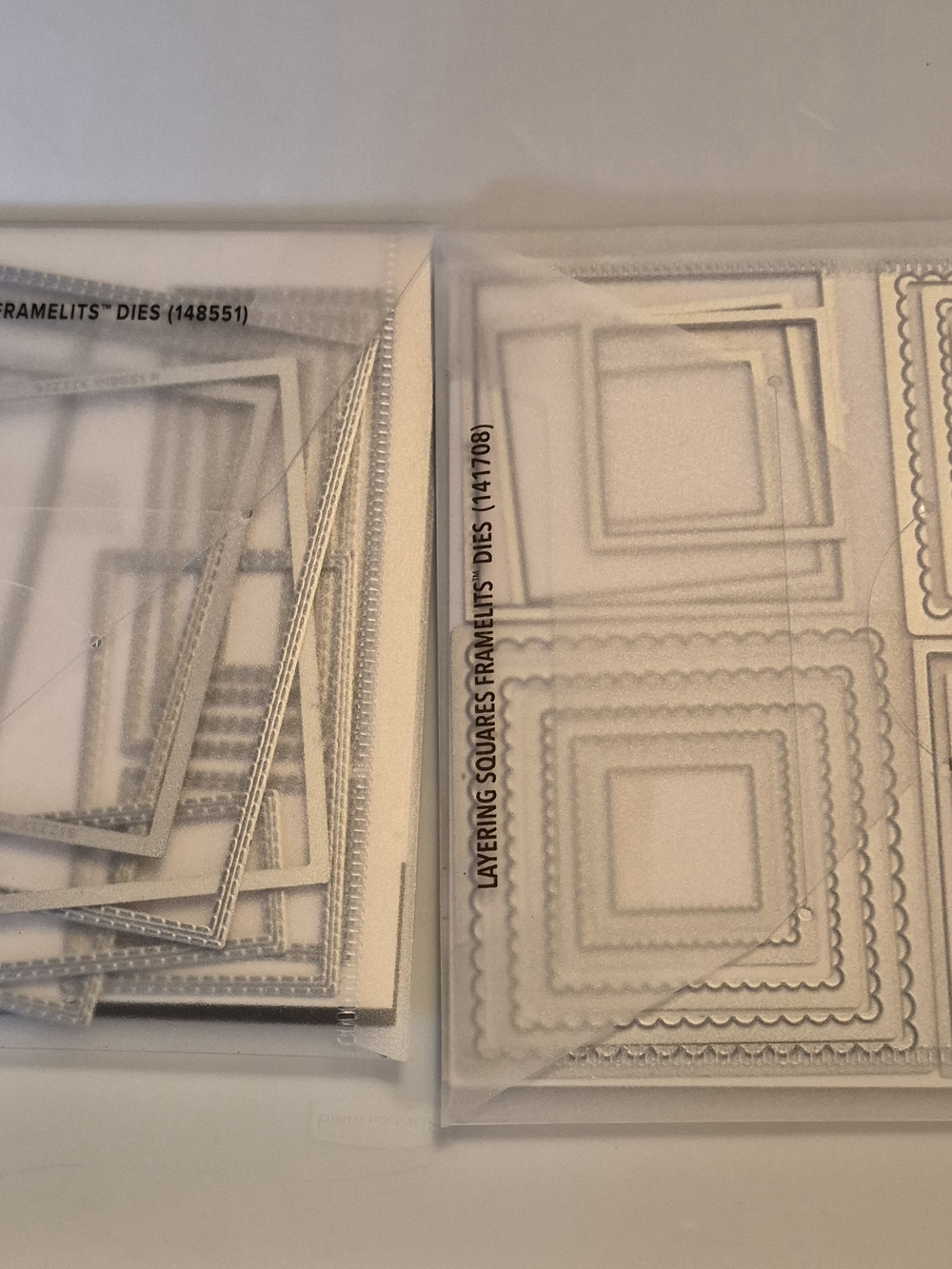 Sizzix Layering Squares Framelits Dies in Silver/White